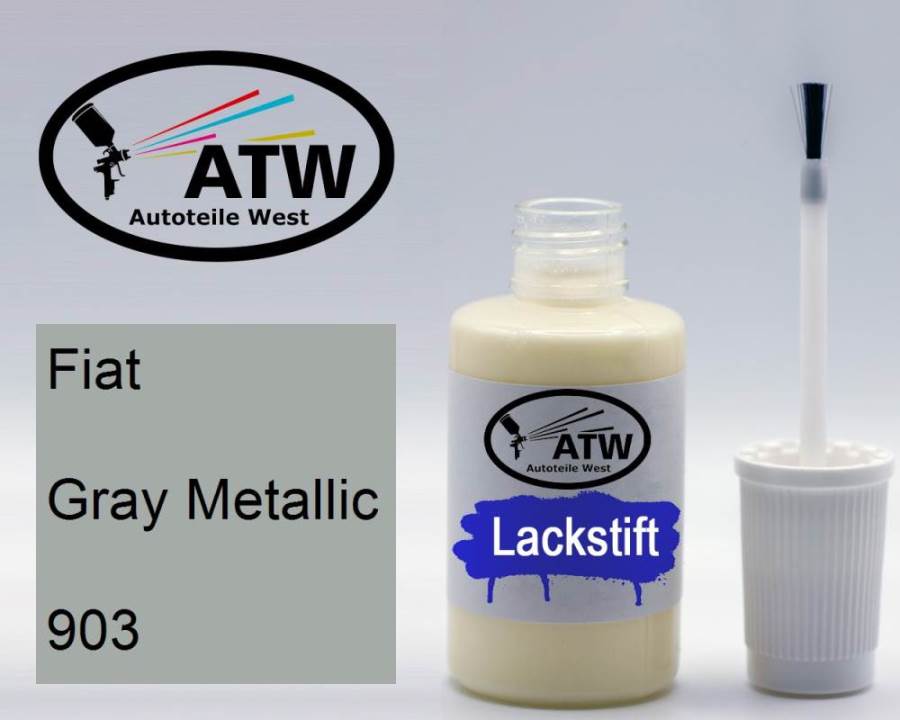 Fiat, Gray Metallic, 903: 20ml Lackstift, von ATW Autoteile West.